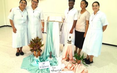 Profissão dos votos temporários no Santuário de Madre Bernarda
